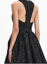 Banana Republic Racerback Fit-Flare Dress Sz 6 Party Wedding Goth Pleated