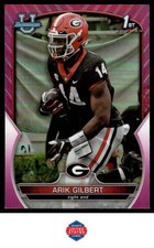 2022 Bowman University Chrome #54 Arik Gilbert Pink Refractor