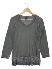 BODY NEEDS Longshirt Damen Shirt Gr. DE 36 hellgrau Casual-Look