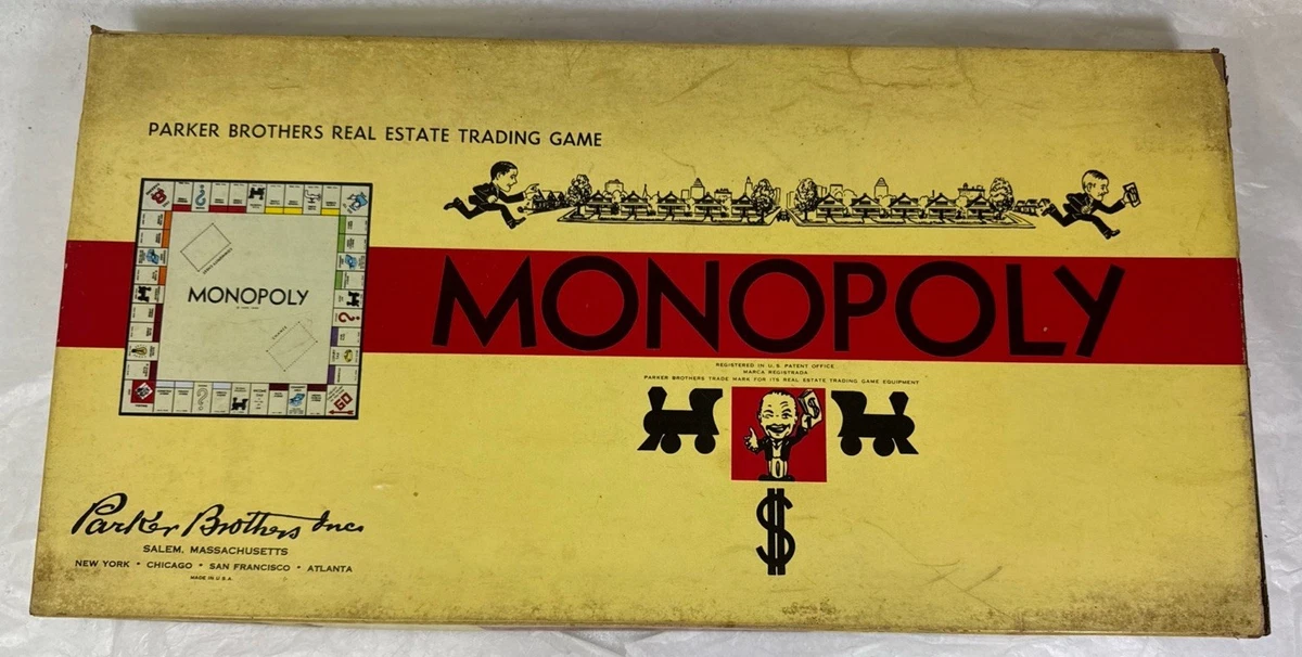 Monopoly Board 1954 Vintage Manufacture Board & Traditional Games