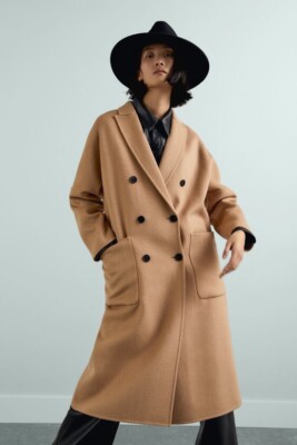 $199 ZARA Double breasted woo blend coat Camel SIZE L 7522 $199 ZARA Double breasted woo blend coat Camel SIZE L 7522