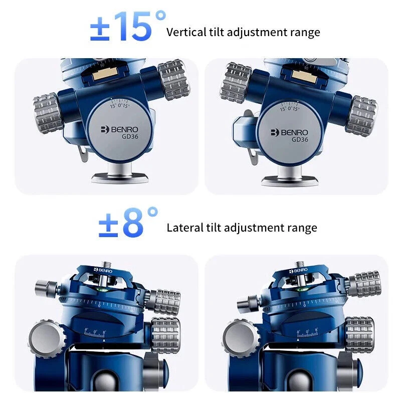 BENRO GD36 3-Way Geared Head Tripod Head Quick Adjustment Gear Panoramic shoot - Image 4 of 4