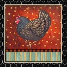 Ceramic Backsplash Tile Mural Rooster Hen Kitchen/Bathroom - Fancy Rooster 3