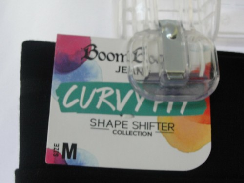 New Boom Boom Jean Curvy Fit Shape Shiftier Business Shirt Black Size 8-10 (M) - Picture 6 of 10