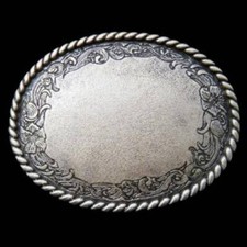 Flower Belt Buckle Engravable Blank Floral Cowgirl Cowboy Western Belts Buckles
