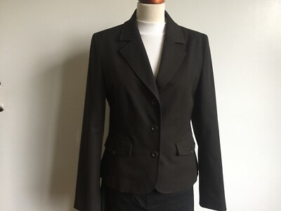Street One Damen Blazer Jacke Gr. 40 dunkelbraun tailliert