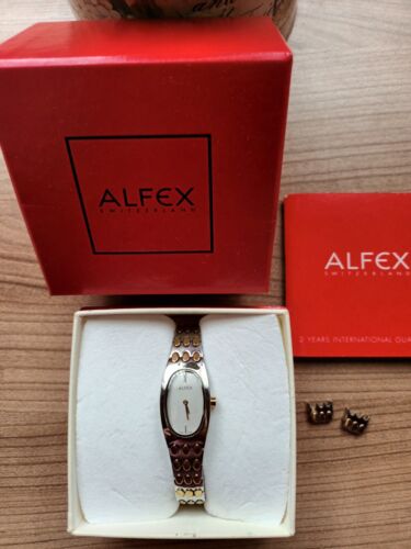 ALFEX Swiss Made ARMBANDUHR Uhr BICOLOR mit BOX Model 5475  - Bild 1 von 6
