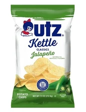 ⚫️ New Exclusive UTZ Kettle Classics Jalapeño Pepper Potato Chips 7.75 oz