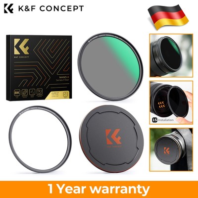 K&F Concept 3 in 1 ND Filter Magnetfilter ND8 Filter mit Objektivadapter 67-82mm