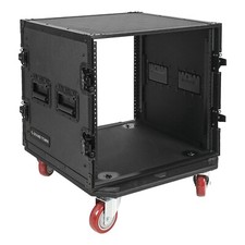 Sound Town Black Series 10U Plywood Rack/Road Case w/ 21  Depth STRC-B10UW 
