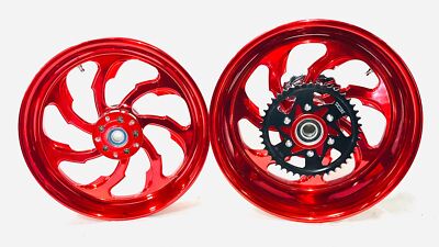 360 FAT TIRE CANDY RED SAMURAI WHEELS 06-11 KAWASAKI NINJA ZX-14