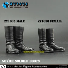 ZYTOYS ZY1035 ZY1036 1/6 Soldier Boots Solid Male Female Shoes Fit 12'' Figure