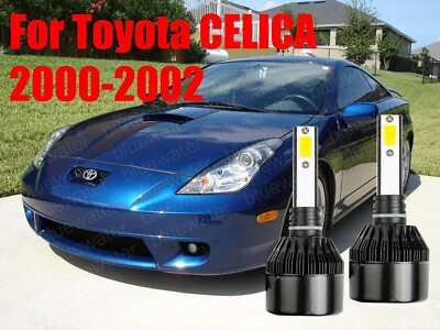 LED CELICA 2000-2002 Headlight Kit H7 6000K White CREE Bulbs Low Beam
