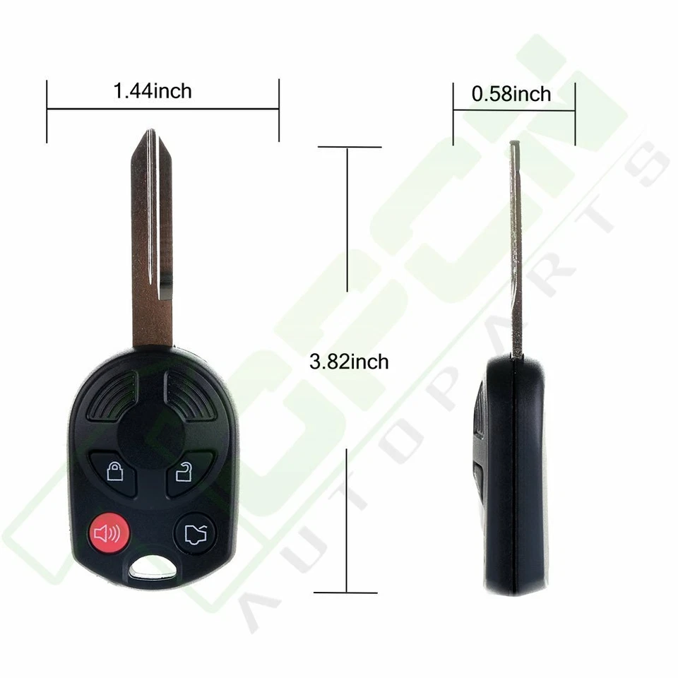 Llavero de coche con control remoto de entrada sin llave para Ford Mustang Fusion 2006-2010 Foto 2 de 4