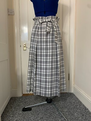 Weekend Max Mara - A-line high-waisted midi skirt with check pattern (GB=10)