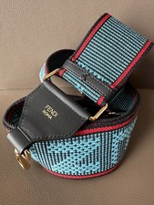 Fendi Turquoise/Red/Black Fabric Adjustable Shoulder Strap