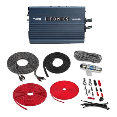Hifonics TPS-A350.4 350W Class-D 4-Channel Car Amplifier w/ Free 8 Gauge Amp Kit