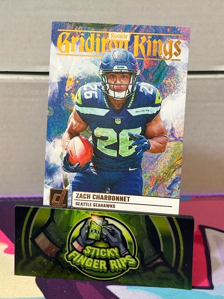 2023 PANINI DONRUSS ZACH CHARBONNET ROOKIE GRIDIRON KINGS SEATTLE SEAHAWKS