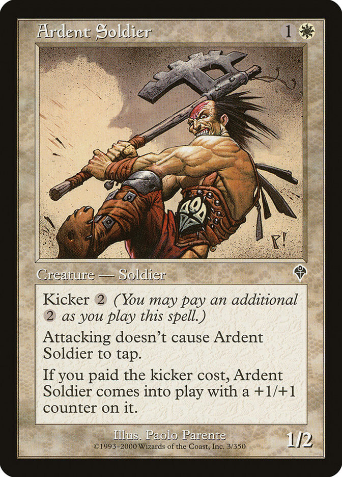2000 Ardent Soldier Invasion  Magic the Gathering MTG Common