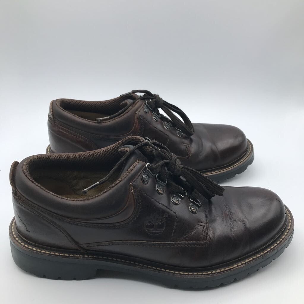 Timberland Mens Work Shoes Brown Leather Lace Up Low … Gem