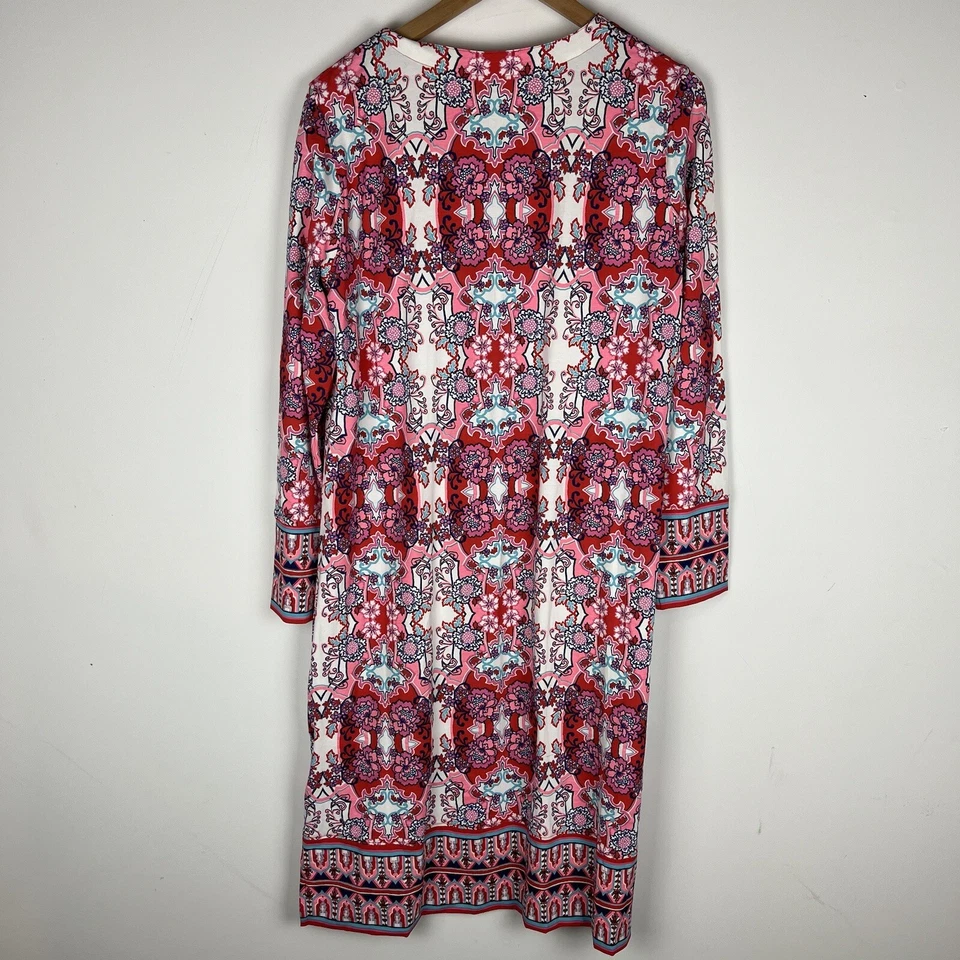 Vestido Coolibar Oceanside manga larga para mujer talla L estampado tribal boho UPF 50 Foto 2 de 3