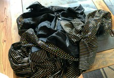 Black  gold metallic stretch dance suit/costume ladies - or use for material