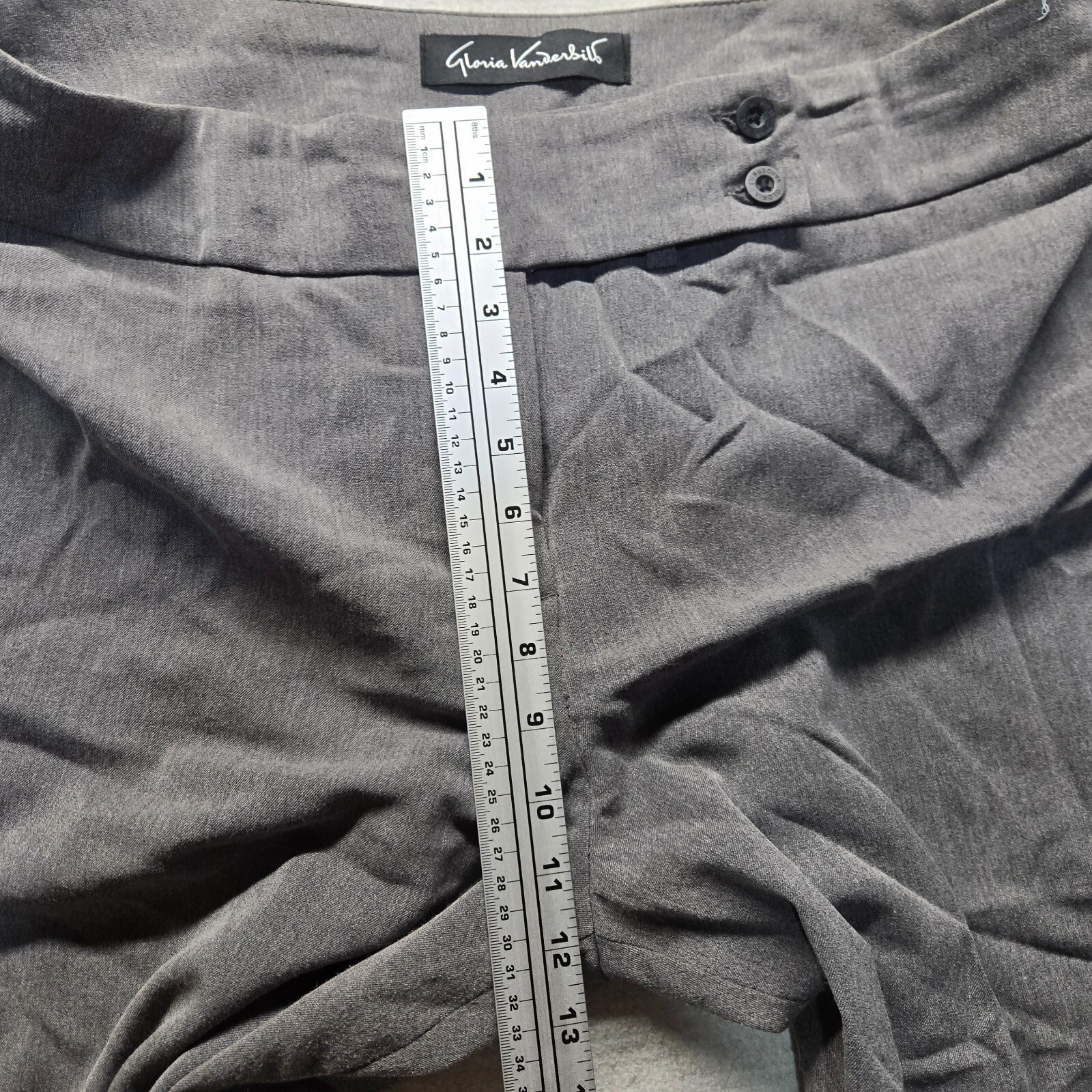 Gloria Vanderbilt Solid Gray Ponte Straight-Leg S… - image 5