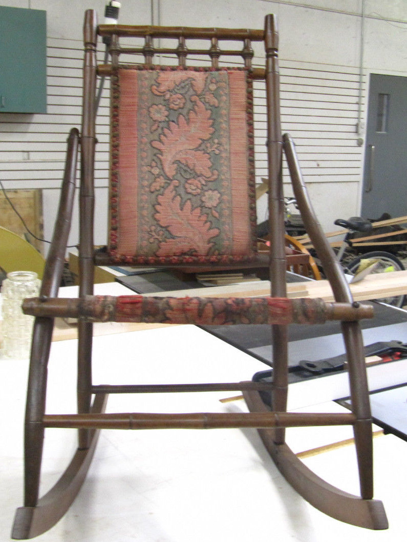 Antique Victorian Bent Wood Carpet Rug Rocker Rocking Chair | eBay
