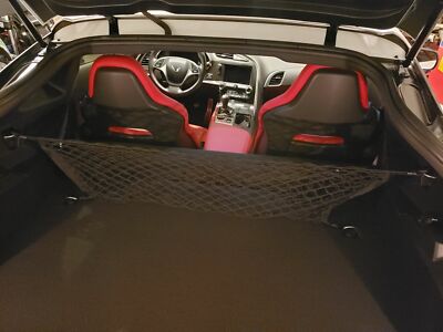 eAccessoriesUSA Rear Trunk Space Area Black Vertical Envelope Style Storage Organizer Web Mesh Luggage Bungee Compartment Cargo Net Red De Carga Del Maletero Trasero for Toyota Highlander 2014-2020