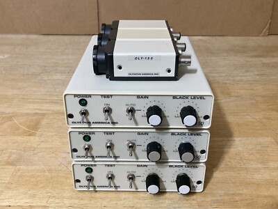 Olympus OLY-150 Microscope Cameras and Controllers Lot Untested Parts Only