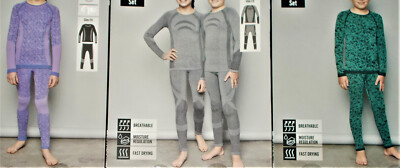 2 tlg. Kinder Seamless Skiunterwäsche Winter Thermo Funktionsunterwäsche  NEU