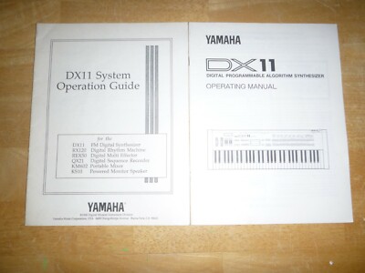 Vintage Yamaha Synth DX-11 Owner's Guide 