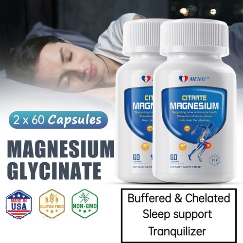 Magnesium Citrate 1000mg 120 Capsules Super Strong Effective Vegan Supplements - Picture 1 of 12