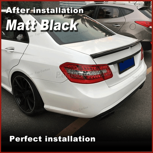 Fit for Benz W212 E200 E300 E400 E63 AMG Matt Black Rear Trunk Spoiler Wing Lip - Picture 3 of 13