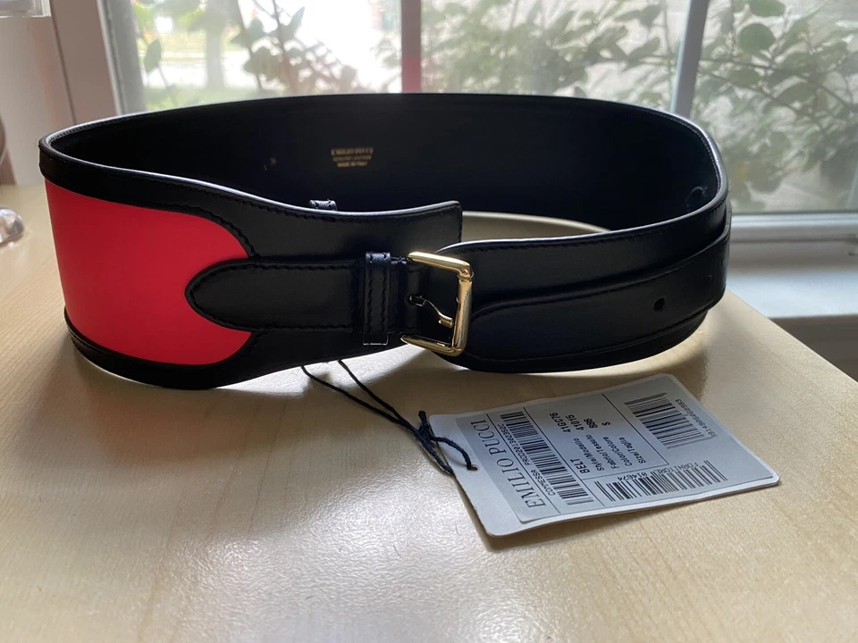 Cinturón de cuero rosa Emilio Pucci - Talla S Foto 4 de 4