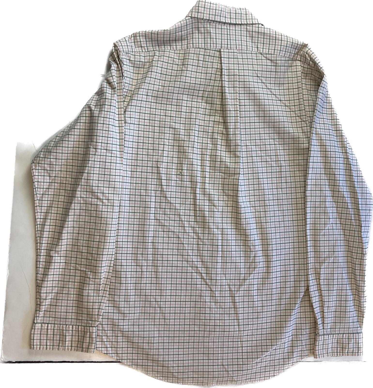 Ralph Lauren Polo Button Down Plaid XL Dress Shirt Rugby Horse Hole See Photos thumbnail 9