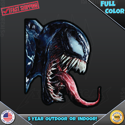 VENOM Tongue Out Inside Outside Car Laptop PC VINYL DECAL STICKER