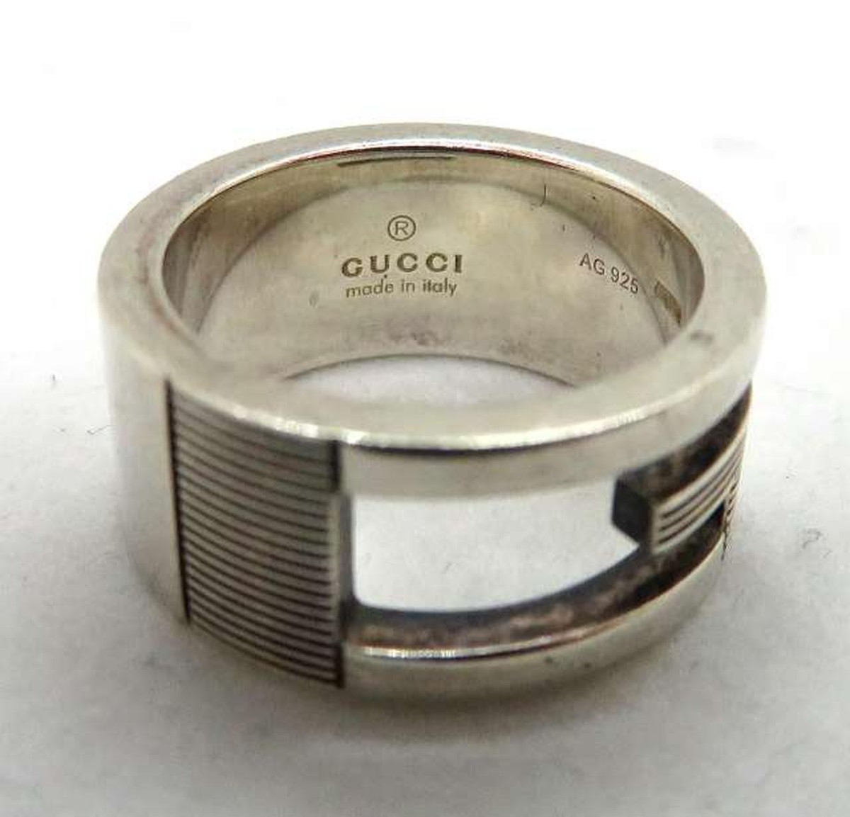 Gucci Cutout G Ring Sterling Silver size 6 From Japan | eBay