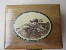 Mauchline Ware - The Old Mills Ilkley - Small Box with catch and lined