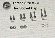 Phono Screw Kit M2.5 Hex Cap Stainless Steel /Cartridge/Mounting for Headshell