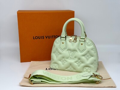 Louis Vuitton Alma BB Handbag Bubblegram Vert Deau Quilted Smooth Leather  M20855 UK