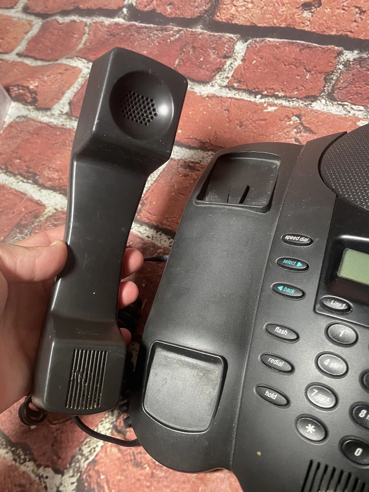 Teléfono de conferencia profesional Polycom SoundPoint Pro SE-225 2 líneas con fuente de alimentación Foto 4 de 4