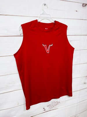 Badger Sport Mens Tank Top Size XL Red Sleeveless Activewear | eBay