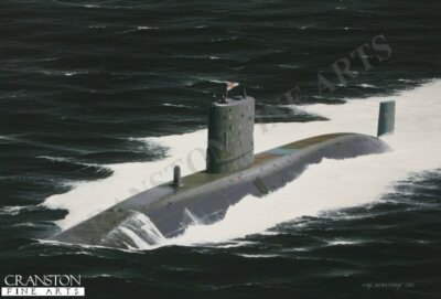 NAVAL art print Royal Navy Trafalga class submarines, HMS Triumph  ltd edition