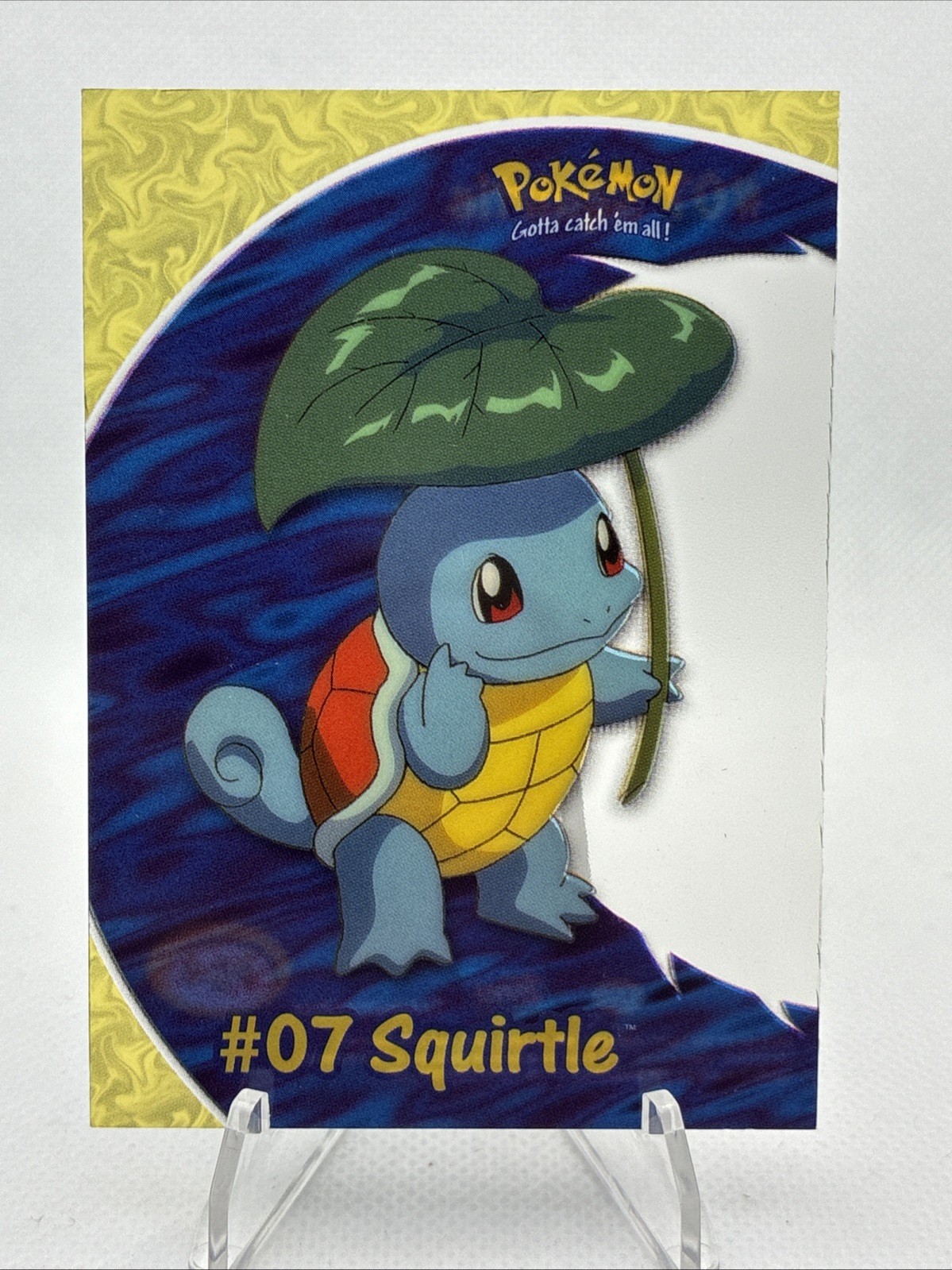 2000 Topps Pokemon TV #PC4 Squirtle #07 Clear Card Animation Series 2