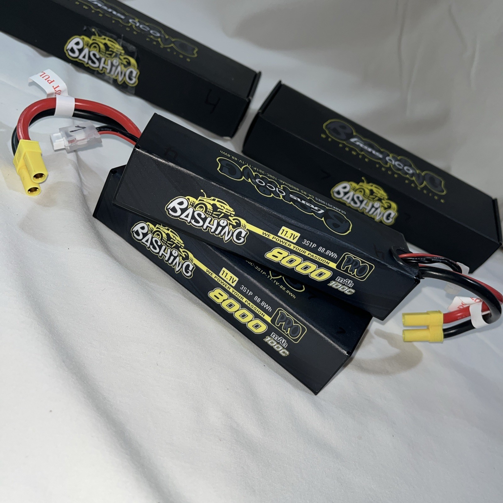 (2) Used Gens Ace Bashing LIPO Battery GEA8K3s100E5 GA-BS-8000 mAH 11.1V 88.8Wh