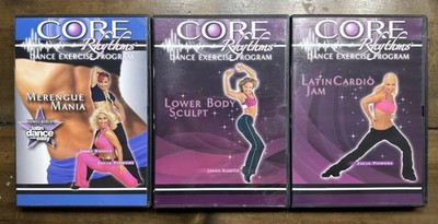 Core Rhythms Dance Exercise Program DVD Set Of 3 Merengue Lower Body Latin