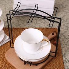 Coffee Cup and Saucer Display Rack Hold 6 Coffee Cups and 6 Plates Mug Stand for