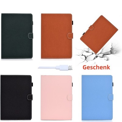Leder Tablet Hülle Für Samsung Galaxy Tab Book Etui Cover Klapp Case Tasche