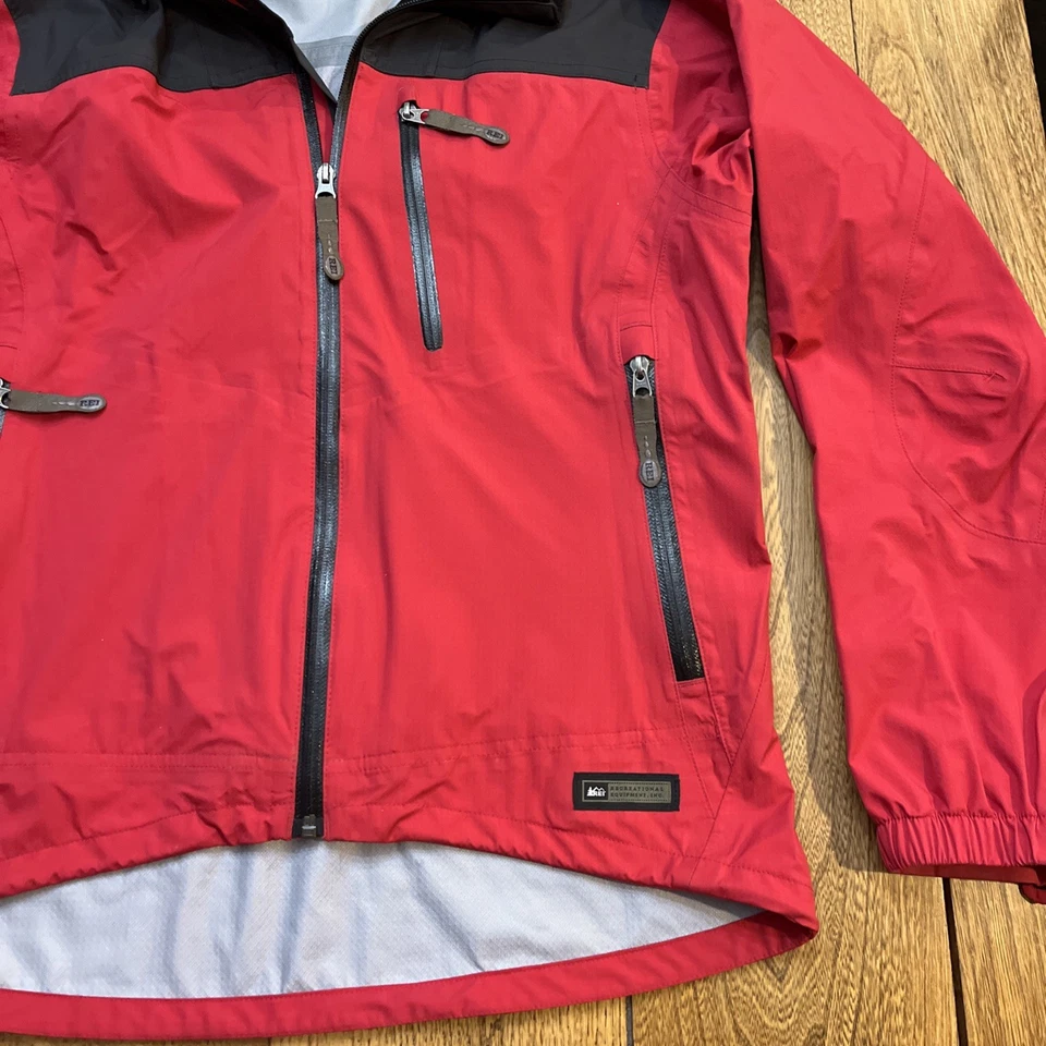 REI Elements Rain Jacket Women's Full Zip Hooded Camping Hiking Outdoors, Size M - Image 3 of 4